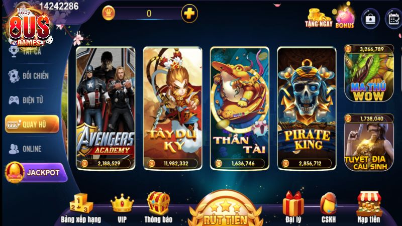 Các game nổ hũ tặng code tân thủ 2023 hot tại 8US